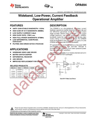 OPA694IDR datasheet  